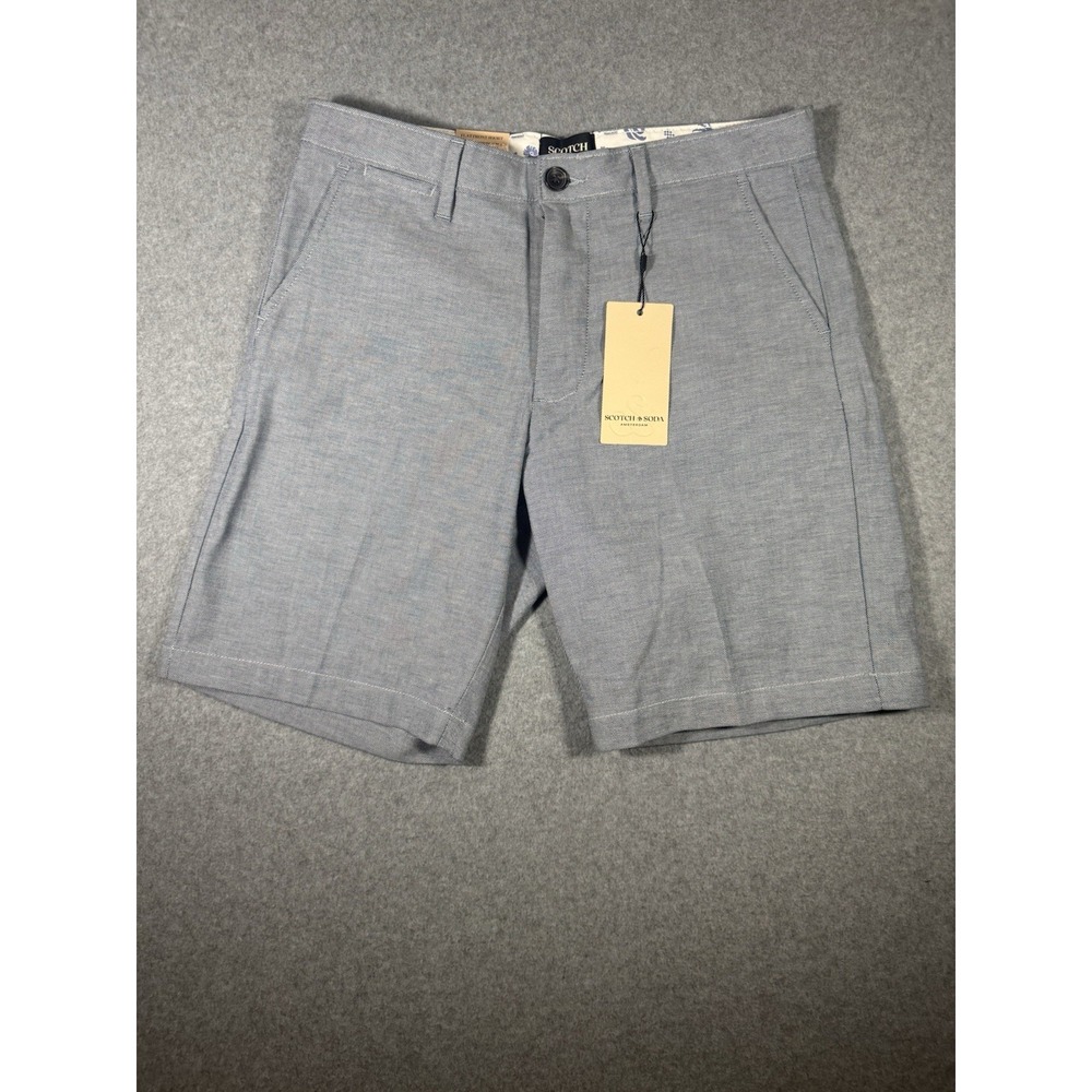 Scotch & Soda Flat Front Linen Like Short Sargasso Sea Size 30W  NWT